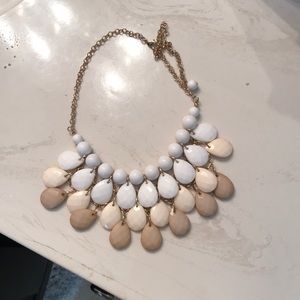 White and tan necklace